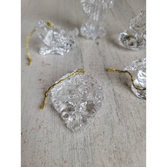 Plastic crystal angel goose wreath ornament cherub Xmas set - Picture 2 of 9